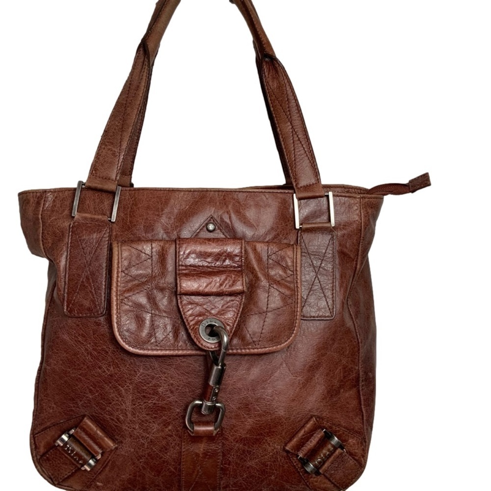 Dior Vintage Brown Leather Purse | Made in Italy | Authentic